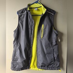 Old Navy Active Neon Yellow & Gray Mesh Athletic Vest